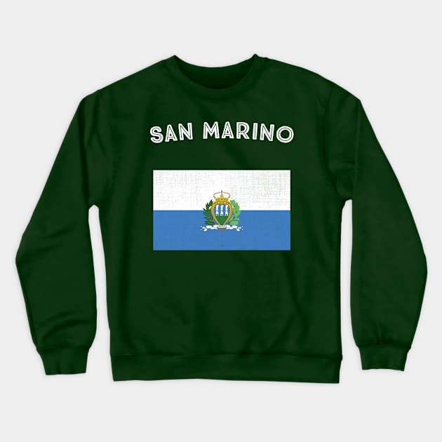 San Marino Flag Crewneck Sweatshirt by phenomad